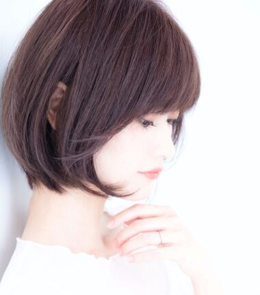 ラベンダーベージュ☆大人ショートボブ30代40代《髪質改善》